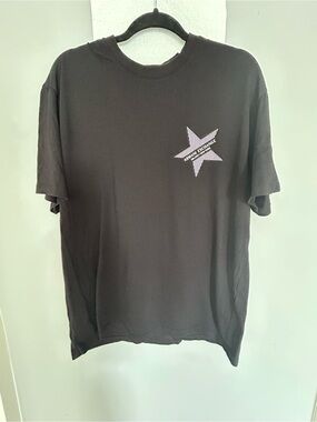 A/X Armani Exchange Black Short-Sleeve Tee with Star Chest Logo